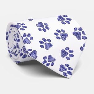 Doodle Paws, Dog Paws, Navy Blue Paws Tie