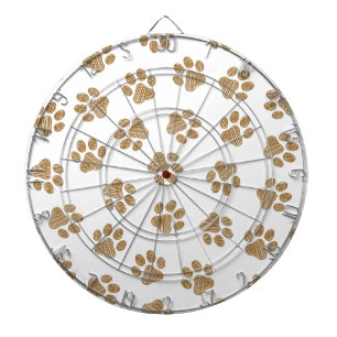 Doodle Paws, Dog Paws, Orange Gold Paws Dartboard