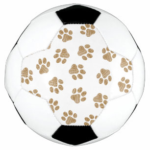 Doodle Paws, Dog Paws, Orange Gold Paws Soccer Ball