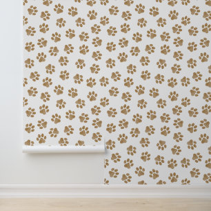 Doodle Paws, Dog Paws, Orange Gold Paws Wallpaper