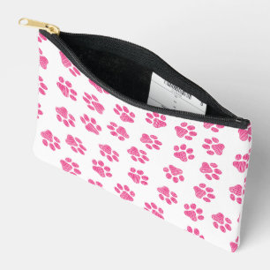 Doodle Paws, Dog Paws, Pink Paws Accessory Pouch