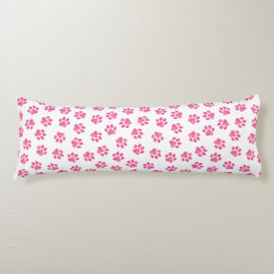 Doodle Paws, Dog Paws, Pink Paws Body Pillow