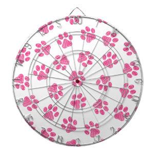 Doodle Paws, Dog Paws, Pink Paws Dartboard