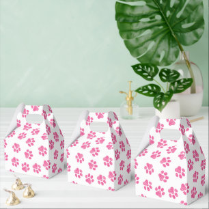 Doodle Paws, Dog Paws, Pink Paws Favor Box