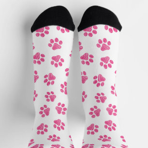 Doodle Paws, Dog Paws, Pink Paws Socks