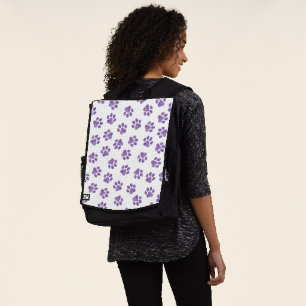 Doodle Paws, Dog Paws, Purple Paws Backpack