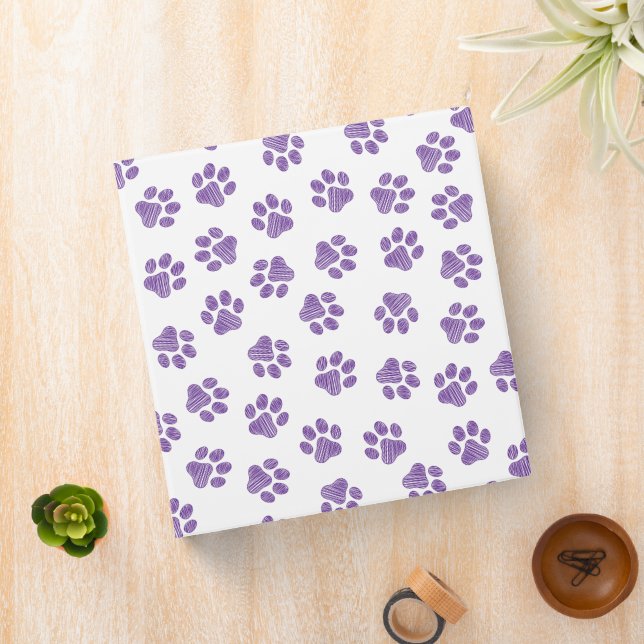 Doodle Paws, Dog Paws, Purple Paws Binder (In Situ)