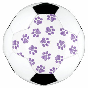 Doodle Paws, Dog Paws, Purple Paws Soccer Ball