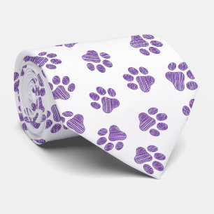 Doodle Paws, Dog Paws, Purple Paws Tie