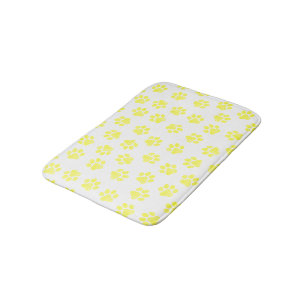 Doodle Paws, Dog Paws, Yellow Paws Bath Mat