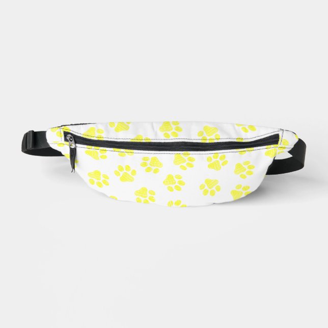 Doodle Paws, Dog Paws, Yellow Paws Fanny Pack (Front)