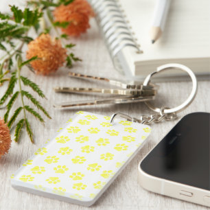 Doodle Paws, Dog Paws, Yellow Paws Keychain