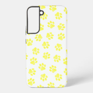 Doodle Paws, Dog Paws, Yellow Paws Samsung Galaxy Case