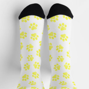 Doodle Paws, Dog Paws, Yellow Paws Socks