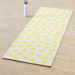 Doodle Paws, Dog Paws, Yellow Paws Yoga Mat