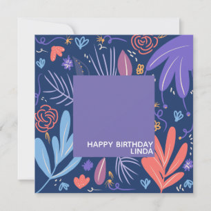 Doodle Plant Floral Pattern Illustration Card