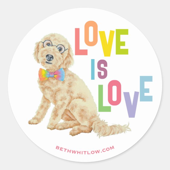 Doodle Pride Classic Round Sticker (Front)
