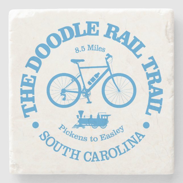 Doodle Rail Trail (cycling) Stone Coaster (Front)