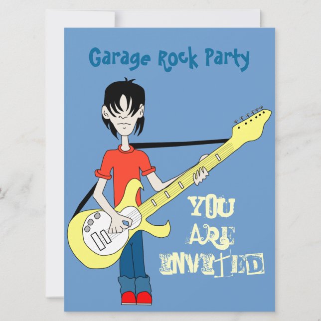 Doodle Rocker Invitation Template (Front)