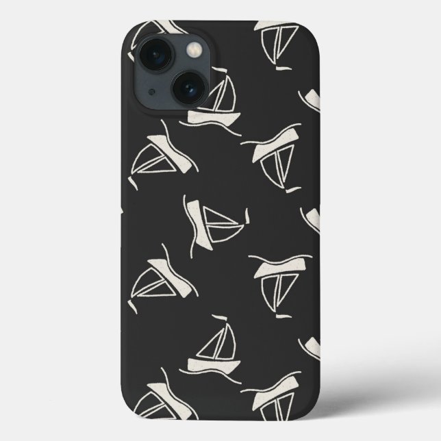 Doodle Sailboat Pattern Case-Mate iPhone Case (Back)