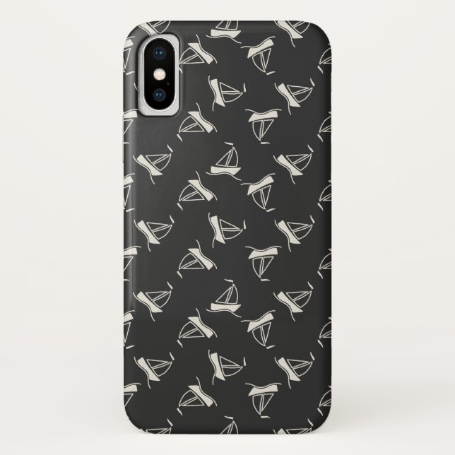 Doodle Sailboat Pattern Case-Mate iPhone Case (Back)