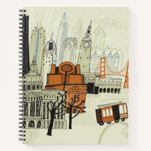 Doodle San Francisco Scene Notebook