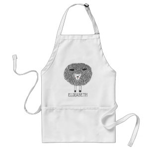 Doodle Sheep Personalized Standard Apron