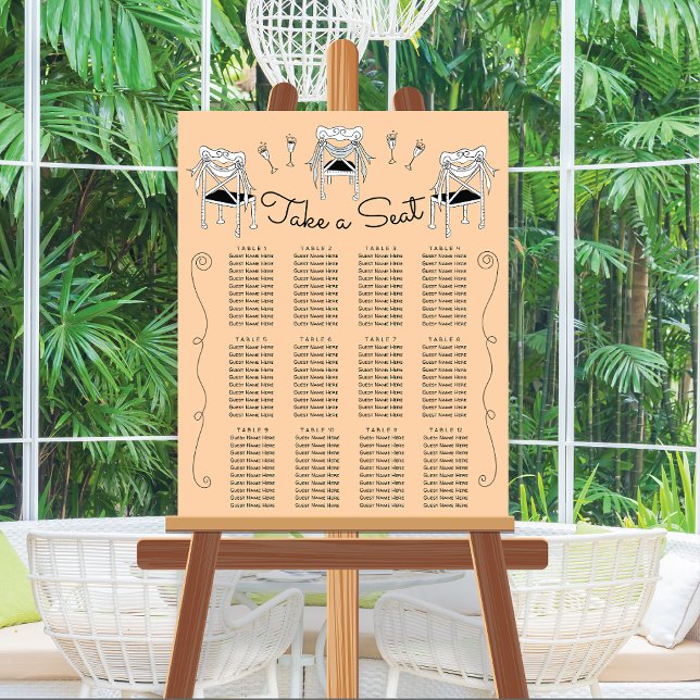 Doodle Sketch hand drawn Chairs Seating Chart (Creator Uploaded)