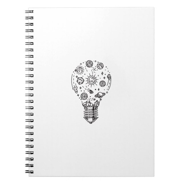 Doodle Solar System in Bulb Notebook (Front)