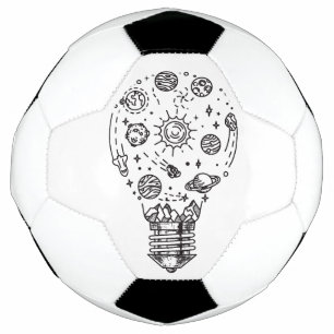 Doodle Solar System in Bulb Soccer Ball