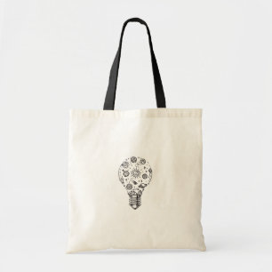 Doodle Solar System in Bulb Tote Bag