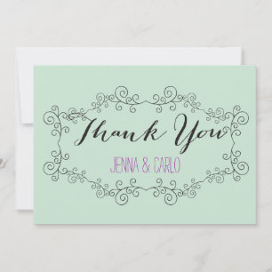 doodle swirl thank you card