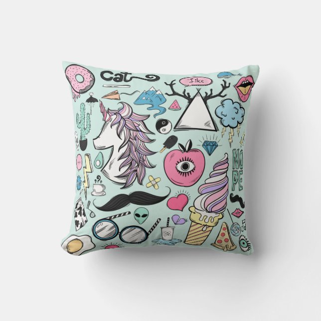 Doodle Throw Pillow (Front)