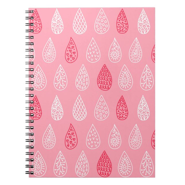 Doodle water drops: vintage pattern notebook (Front)