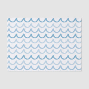 Doodle Waves in Blue Tissue Paper