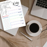 Doodle Weekly Planner Notepad<br><div class="desc">Use this tear away notepad to scribble down all of the things that you need to get done.
This doodle weekly planner and to-do list with simple colours that will help you block your days and keep track of your to-dos for each day of the week.</div>