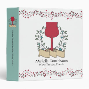 Doodle wine glass wine tasting sommelier binder