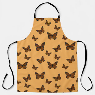 Doodled Monarch All-Over Print Apron