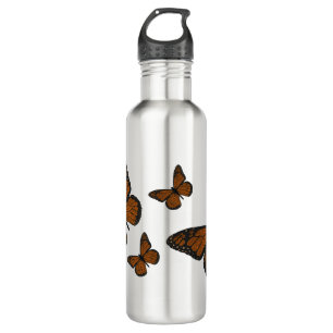 Doodled Monarch Water Bottle