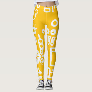 Doodles Abstract Modern Shapes Leggings
