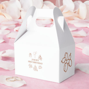 Doodles Circus First Birthday Party Favor Box