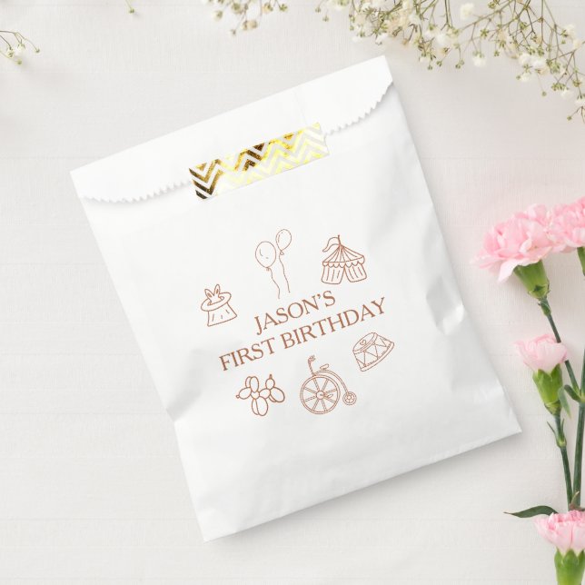 Doodles Circus First Birthday Party Favour Bag (Sealed)