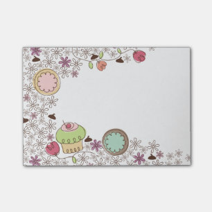 Doodles cookies cupcakes flowers bakery sweets post-it notes