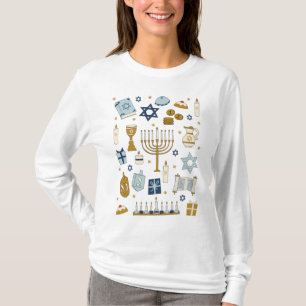 Doodles Hanoukka joli T-shirt illustré