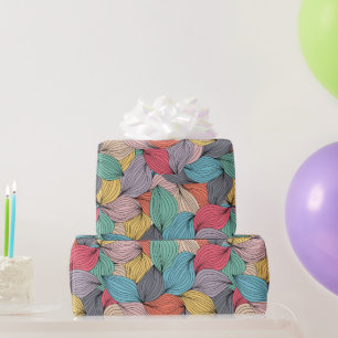 Doodles Of Colorful Yarn  Wrapping Paper