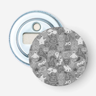 doodles pattern illustration bottle opener