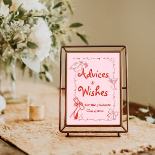 Doodles style Hand Drawn Graduation Advices & Wish Poster