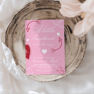 Doodles Sweetheart On the way  Baby Shower  Invitation