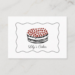 Doodles Whimsical Cake Baker Carte de visite