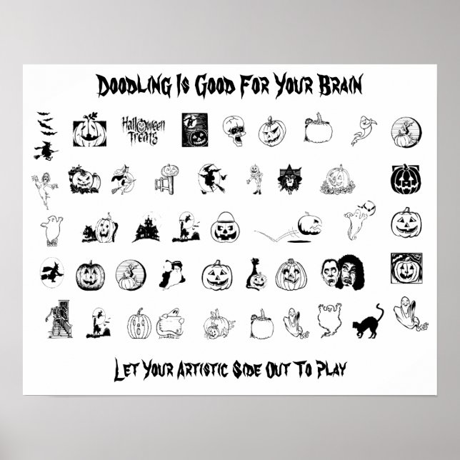 Doodling Is Good For Your Brain Poster (Front)
